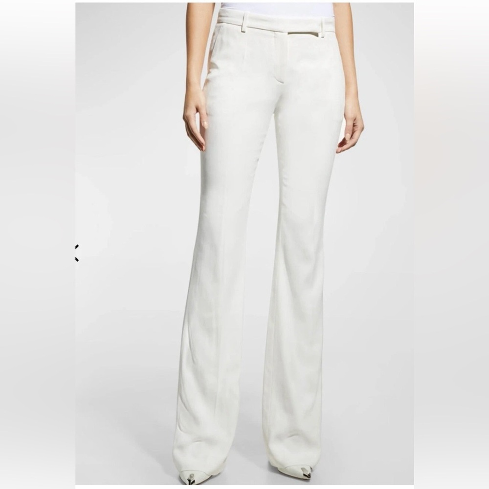 Alexander McQueen off-white crepe leaf pants